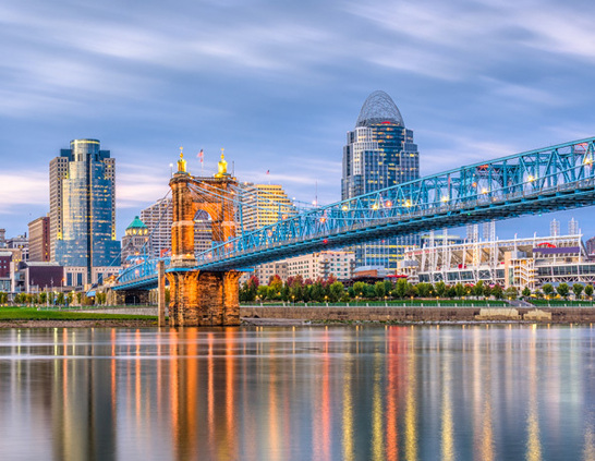 View of downtown Cincinnati from the river
