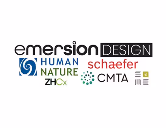 Logos for Emersion Design, Human Nature, ZHCx, Schaefer and CMTA